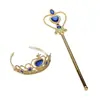Corona dorada de Frozen para niños tocado para niña accesorios para el cabello diadema diadema de plástico versión coreana de joyería de dos yuanes al por mayor