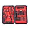 Kit de corta-unhas de qualidade preto 20 peças kit de corta-unhas transfronteiriço pinça para cutícula tesoura de sobrancelha ferramentas de manicure para unhas