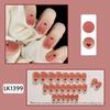 Xiaohongshu Douyin Unha Postiça Gel Jelly Estilo Diamante Manicure Estilo Puro Desejo Menina Gelo Transparente Removível Adesivos de Unha Prontos