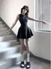Vestido Slim Fit para Mulheres 2026 Verão Novo Estilo Cintura Marcada Saia Bufante Vestido Vermelho Popular Vestido Feminino Top
