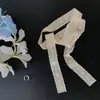 Bufanda Larga Estrecha de Encaje Blanco para Mujer, Nuevo Estilo Primavera Temprana, Diadema de Gama Alta, Cinturón, Corbata de Cuello, Accesorio de Protección para el Cuello