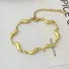 Pulseira Geométrica Simples de Aço Inoxidável 18K Color-Preserving, Acessórios de Joias em Forma de Coração de Concha e Estrela do Mar, Venda Atacado
