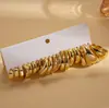 Conjunto de Vinte Peças de Brincos de Aço Liso com Agulha Geométrica Simples em Forma de C, Estilo Transfronteiriço, Ecológico, Brincos de Alta Qualidade para Mulheres