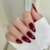 Comércio Exterior Simples Retrô Roxo-Vermelho Elegante Realçador de Branco Europeu e Americano Unhas Destacáveis Usáveis 24 Peças Unhas de Pressão