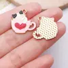 Venta Caliente Transfronteriza Aleación con Goteo de Aceite Taza de Café Gato Taza de Té con Leche Pendientes Colgantes Pulsera Accesorios de Joyería DIY Colgante