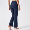 Pantalones de yoga para mujer cepillados, ligeramente acampanados, nuevo estilo otoño/invierno, de cintura alta, realzan las caderas, adelgazantes, elásticos, adecuados para senderismo y uso diario, versátiles