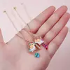Nova Colar Pingente Combinando Coração Flamingo Letra Bff Medalha Moeda Colar Amizade para Mulheres