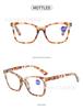 Gafas de lectura de moda transfronterizas con patillas de resorte anti-luz azul para mujer, gafas de lectura cuadradas, cómodas gafas de lectura HD
