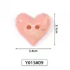 Botones de resina en forma de corazón y cuadrados para cárdigans, abrigos, pantalones, coloridos botones decorativos de corazón para coser a mano DIY