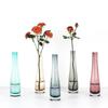Jarrón Pequeño Colorido Jarrón Individual Venta al por Mayor Vidrio Arreglo Floral Pequeño Jarrón de Encimera Moderno Simple Recipiente para Flores Botella Transparente
