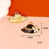 Accesorios DIY Estilo Princesa Chanel Labial Labios Sombrero Aleación Accesorios de Goteo de Aceite Colgante Llavero