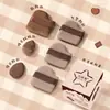 Youlamei Set de 6 Esponjas de Maquillaje tipo Cushion Humo y Seco de Doble Uso, Tamaño Mini Pulgar, Sabor a Galleta de Chocolate