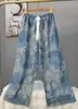 Pantalones de pijama de algodón para mujer, verano, finos, estampados, casuales, de pierna ancha, pueden usar mujeres embarazadas, comercio exterior, pantalones de talla grande