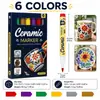 Plumas de Pintura Cerámica, Marcadores Base Agua, Tazas DIY, Marcadores de Color Pintados a Mano en Porcelana Ósea