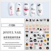 Pegatinas Populares de Arte de Uñas de Halloween para Comercio Exterior Calabaza Calavera Pegatinas de Uñas Impermeables Manicura Decorativa Patrones Pequeños