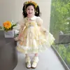 Vestido de Princesa Lolita de Dibujos Animados para Niñas 2026 Verano Nuevo Estilo Vestido Estrellas Falda Abullonada para Niños Vestido de Malla