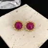Pendientes Vintage de Plata con Forma de Rombo y Gota de Aceite Estilo Palacio Retro Exquisitos Pendientes de Botón Lujo Ligero Pendientes de Gama Alta