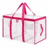 Bolsa Transparente de Gran Capacidad para Mudanza, Bolsa de Almacenamiento Engrosada, Impermeable, a Prueba de Polvo, Tejida, Bolsa de Almacenamiento para Colchas