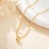 Joyería Moderna de Moda para Mujeres, Collar de Acero Inoxidable con Cuentas Redondas, Venta Directa del Fabricante, Joyería de Acero Titanio Versátil y que No se Desvanece