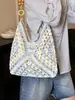 Bolso Tejido Hueco de Nuevo Estilo Transfronterizo de Aspecto Elegante, Bolso de Hombro de Gran Capacidad, Bolso Tote, Bolso de Paja para Salidas a la Playa y Viajes Diarios