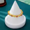 Pulseira de Ouro Sand Vietnamese com um Toque de Luxo Leve e de Alta Qualidade, Apresentando Renda Cravejada de Diamantes e Design de Ovo de Pomba, Joia Imitação de Ouro Transfronteiriça Que Não Desbota Facilmente