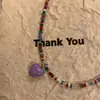 Delicado ~ Collar de amor colorido con cuentas hecho a mano para mujer, diseño de nicho moderno ins, collar de cadena para clavícula de alta calidad para mujer