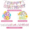 Tema de Cumpleaños de Unicornio Banderín Adorno para Pastel Set de Globos My Little Pony Suministros de Decoración para Fiesta de Cumpleaños
