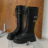 Nuevas botas Martin estilo británico de otoño e invierno 2026 para mujer, petite, de suela gruesa, que aumentan la altura, botas de montar hasta la rodilla