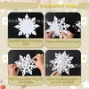 Copos de Nieve Estéreo Navideños Colgantes Decorativos Navideños Colgantes para Árbol de Navidad Decoración de Ambiente Diseño de Fondo para Eventos