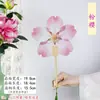 Leque de Peônia Luoyang Festival da Flor de Peônia Leque de Grupo Estilo Nacional em Forma de Flor Pintado à Mão diy Leque Pequeno Livro Vermelho Leque de Presente Criativo