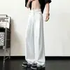 Pantalones Casuales a Medida/De Caída Suelta para Hombres y Mujeres, Pierna Recta, Elásticos, Temporada de Primavera, Elegantes, Corte Holgado, Pantalones Casuales Versátiles para Verano