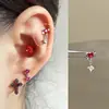 Colección Serie Colgante Clavos de Hueso de Oreja Pendientes de Tornillo de Acero de Titanio Perforación de Oreja para Mujer Pendientes de Clavo Coclear