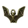 Conjunto Misto de 20 Pingentes Vintage de Abóbora Verde, Caveira e Morcego, Ligas Metálicas DIY Acessórios para Joias para Pulseiras e Colares de Halloween