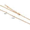 Acero Inoxidable Chapado al Vacío en Oro de 18K Cadena de Eslabones Torcidos Moderna Versátil Cadena de Caja Extensión Collar Joyería DIY Cadena Lisa