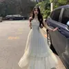 Vestido de tirantes suave estilo francés para mujer, verano, alta gama, dulce, temperamento de primer amor, vestido de hada con cintura fruncida