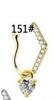 Pinza para Nariz en Forma de U Getta con Microincrustaciones de Circonita, Ear Cuff, Aro para Nariz sin Perforar, Joyería de Comercio Exterior, Estilo con Incrustaciones de Diamantes Amatista