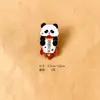 Broche de Panda Estilo Chinês Dia Nacional Insígnia de Metal Desenho Animado Acessórios de Medalha para Roupas Bolsas Fofas Presente de Dia Nacional
