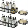 Estante de Almacenamiento para Baño estante de almacenamiento para baño y inodoro montado en la pared sin perforaciones estante de almacenamiento para lavabo de baño con carga