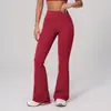 Pantalones Deportivos Zechuang Yun Sense Cintura Alta Levanta Glúteos Pierna Ancha Ropa Exterior Pantalones de Campana Running Deportes Casual Pantalones de Campana 3091