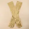 Venta Caliente Transfronteriza Guantes Largos Elásticos de Satén Guantes Fiesta de Noche Boda Danza de Satén Disfraces de Cosplay Guantes Multicolor