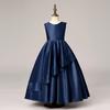 Vestido de princesa para niña de AliExpress, nuevo vestido de satén para actuación en el escenario con piano.
