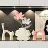 Vaso Gatinho Amor Escandinavo Enfeites Decorativos Sala de Estar Gabinete de TV Gabinete de Vinho Nicho Decoração Presente de Aniversário Preço de Atacado