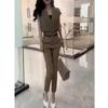 22607 Da Ai Mei Yi Yuan 2026 Verão Novo Estilo Coreano Top Sem Mangas + Calça Skinny Cropped Emagrecedora Moda Feminina