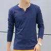 Camiseta de Manga Larga Sudadera para Hombre Primavera y Otoño Nuevas Prendas de Arriba Tendencia Cuello en V Versátil Ropa para Hombre de Otoño e Invierno
