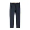 Otoño e Invierno Estilo Grueso Ropa de Papá Jinan Alta Elasticidad Pantalones Occidentales Hombres Rectos Sueltos Casuales Pantalones Largos Ropa para Hombres de Mediana Edad y Mayores Acortados