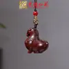 Yiming Xianyuan Palosanto Caballo del Zodiaco Colgante Cadena para Teléfono Móvil Caballo Tang Accesorios DIY Accesorios Colgante Caballo Sándalo Joyería