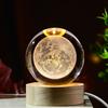 Bola de Cristal 3D Esculpida Internamente, Ornamento de Cristal com Luz Quente, Presente de Aniversário para Amigos e Melhores Amigos, Bola de Luz e Sombra para o Dia das Mães