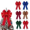 Grande Laço de Veludo Decoração Pendente Laço de Árvore de Natal de Alta Qualidade Guirlanda Corrimão de Porta de Casa Decoração Externa