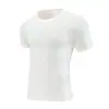 Roupas de Treino Esportivo Fitness Corrida Ciclismo Manga Curta Justa Transfronteiriça Elástica Secagem Rápida Camiseta Manga Longa Cor Sólida