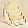 Soporte de Exhibición con Pegatinas de Madera, Exhibidor de Tarjetas Portátil, Almacenamiento Multifuncional de Madera para Joyería (Pendientes y Clavos), Diseño Creativo